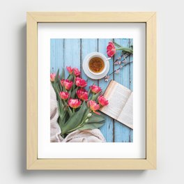 Springtime Teatime for Peace Recessed Framed Print