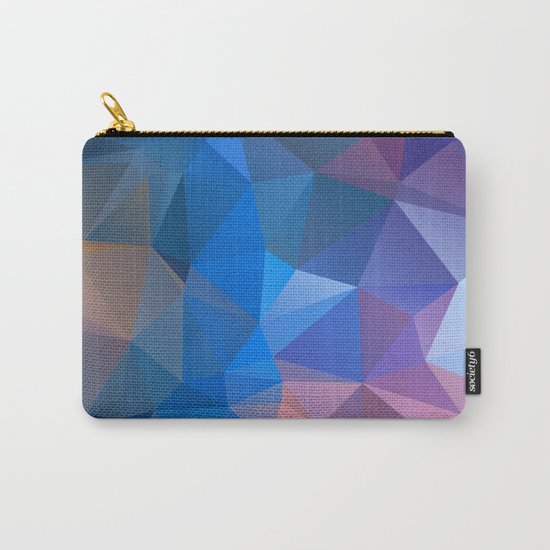 Colored polygon pattern.Amethyst. Carry-All Pouch