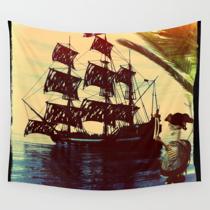 pirate ship tapestry