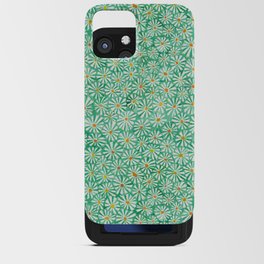 Heather Aster Tuquoise Watercolor Pattern by Robayre iPhone Card Case
