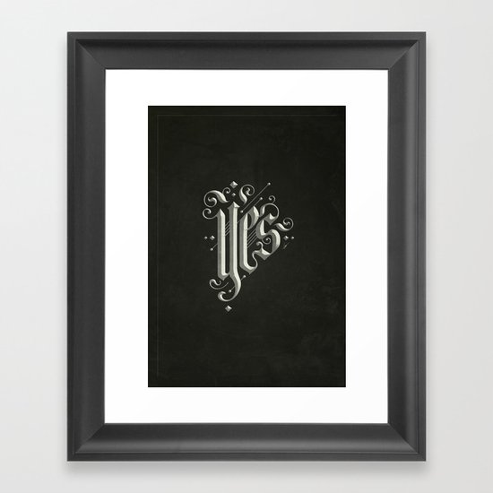 Yes Framed Art Print