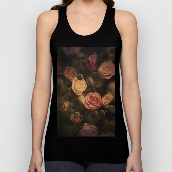 Green apples and Roses Unisex Tank Top