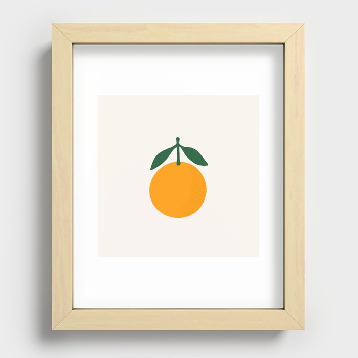 Orange Summer Citrus Recessed Framed Print
