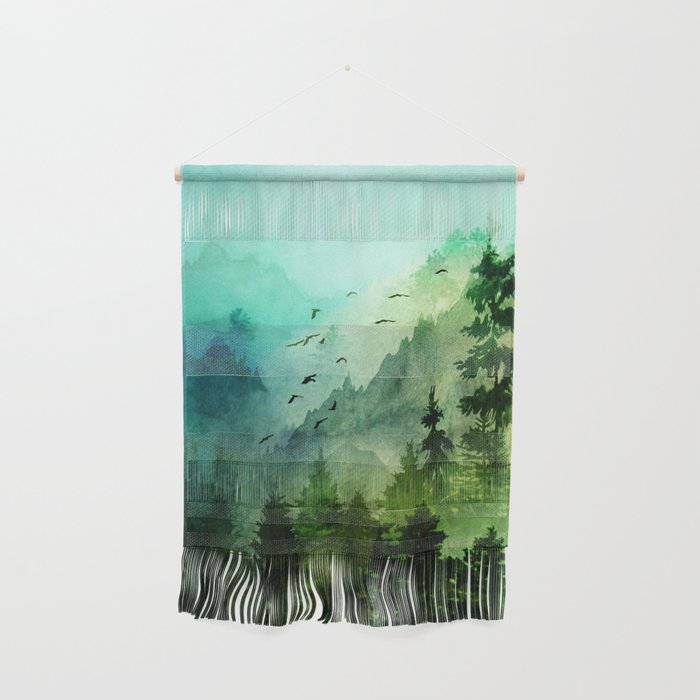 Mountain Morning Wall Hanging by Nadja Society6