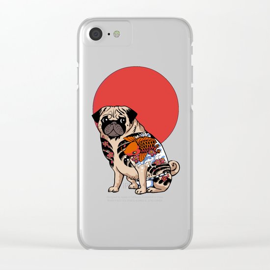Yakuza Pug Clear iPhone Case