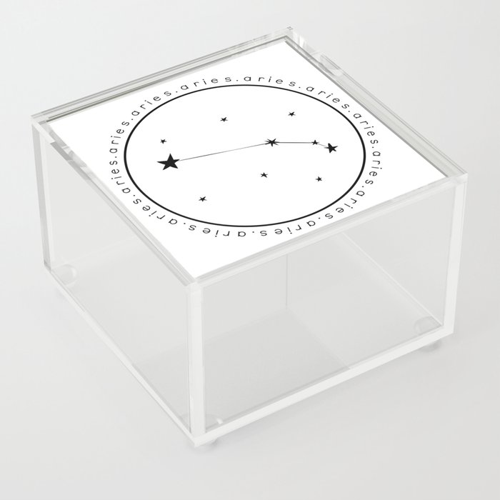 Aries | Zodiac Circle Acrylic Box