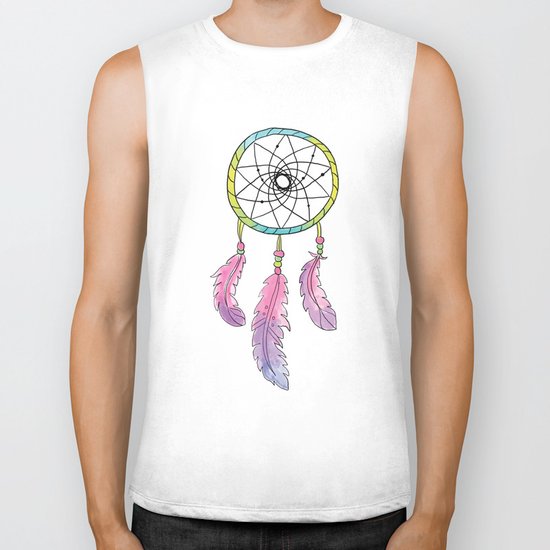 Tribal Dream Catcher Biker Tank