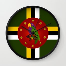 Dominica Flag Wall Clock
