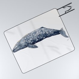 Grey whale Picnic Blanket