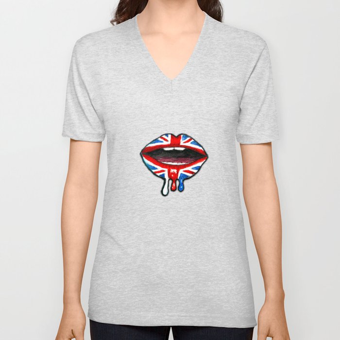 Dripping with British Pride. V Neck T Shirt