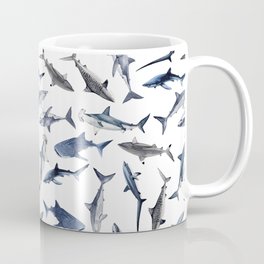 SHARKS PATTERN (WHITE) Mug