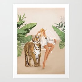The Lady and the Tiger Art Print