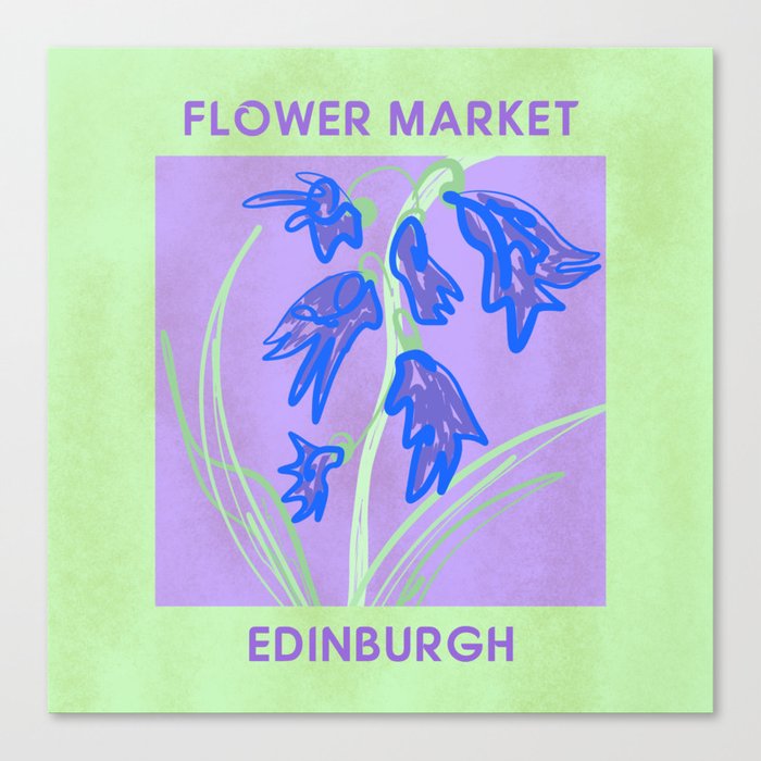Flower Market Edinburgh Canvas Print