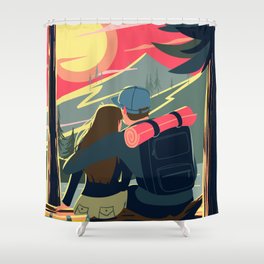 Traveling with loved ones Shower Curtain