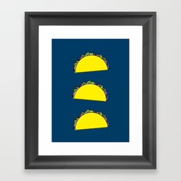 omg tacos! on navy Framed Art Print