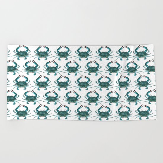 Pattern: Blue Crab Fest! Beach Towel