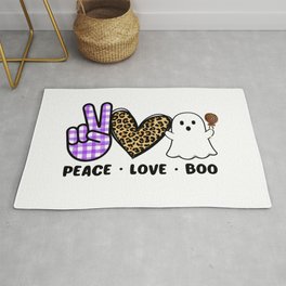Peace Love Boo Area & Throw Rug