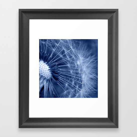 blue dandelion II Framed Art Print