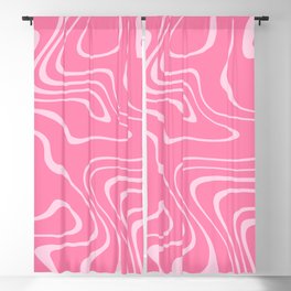 Pink Abstract Swirl Pattern Blackout Curtain