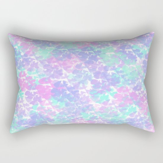 Soft Painterly Fluffy Pastel Abstract Rectangular Pillow