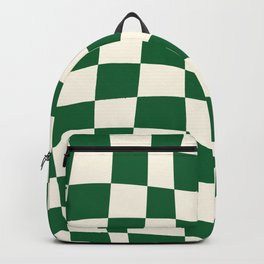 Wavy Checker Green Backpack | Checkerpattern, Checks, Check, Plaid, Pattern, Checkered, Square, Checkerboard, Geencheckered, Squares 