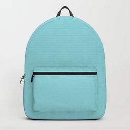 Light Aqua Blue Solid Color Pantone Limpet Shell 13-4810 TCX Shades of Blue-green Hues Backpack