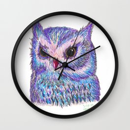 Tropical Owl Wall Clock