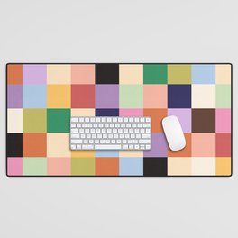 Retro Colorful Check Desk Mat