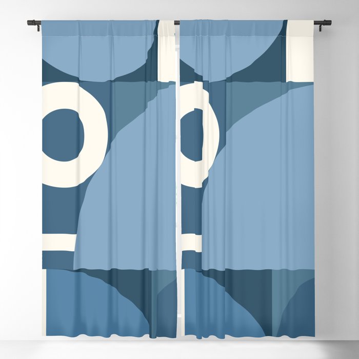 Abstract geometric arch colorblock 4 Blackout Curtain