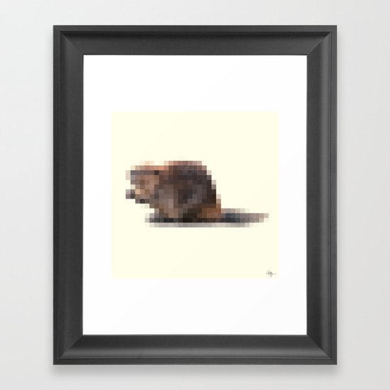 Censored Semi-Aquatic Rodent Framed Art Print