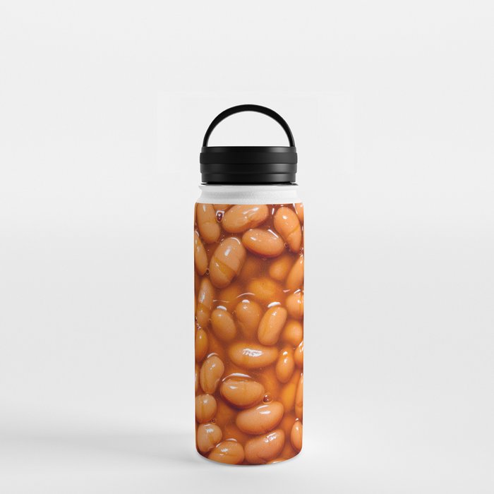 Maple Baked Beans in Maple Syrup Sauce Food Pattern Design Water Bottle