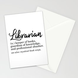 Librarian Funny Definition Stationery Card