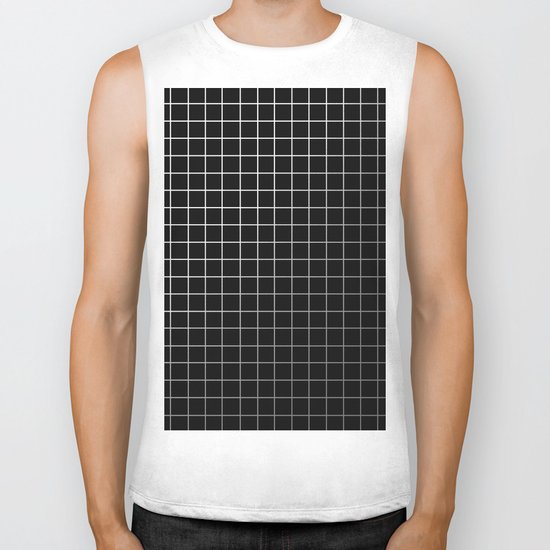 Metal Cage - Industrial, metallic grid pattern Biker Tank