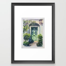 Green Door, Sandycove, Dublin  Framed Art Print