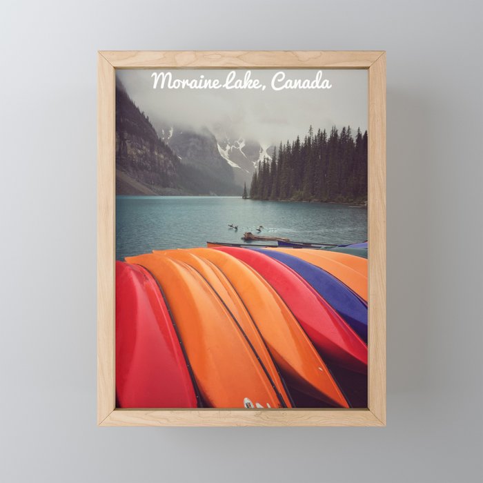 Lake Moraine  Framed Mini Art Print