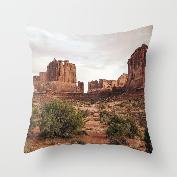 Desert Red Utah Rocks Throw Pillow