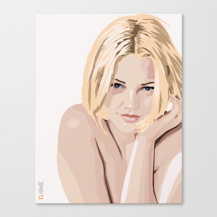 Drew Barrymore Canvas Print