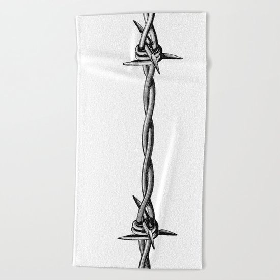 Barbed wire Beach Towel