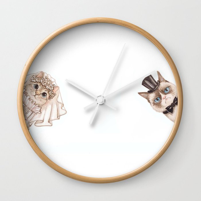 Cats wedding Wall Clock