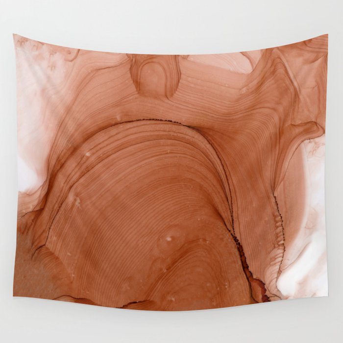 Rust Calming Abstract Painting Wall Tapestry