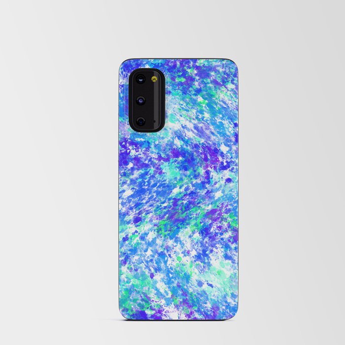 Blue Abstract Paint Texture Pattern Android Card Case