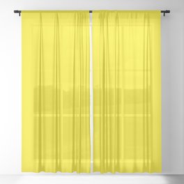 CANARY YELLOW SOLID COLOR Sheer Curtain