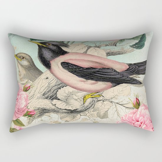Vintage birds #3 Rectangular Pillow