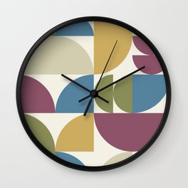Geometry color arch shapes composition 2 Wall Clock