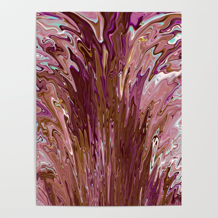 Pink Paint Fountain Poster