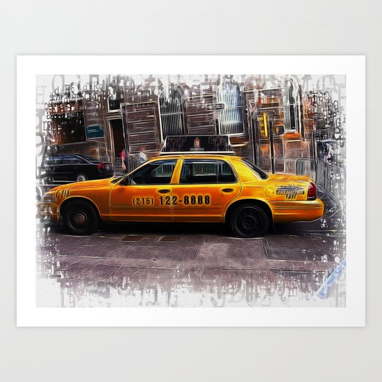 World War Z Taxi Cab Art Print