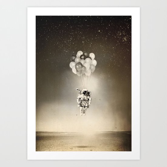 Desert & space Art Print