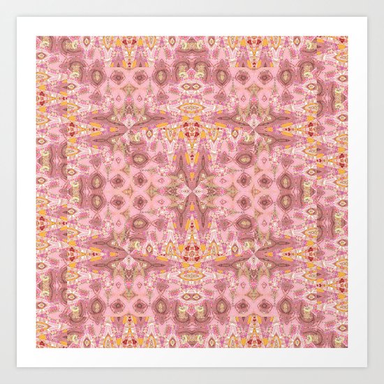 Tapestry in Pink Art Print