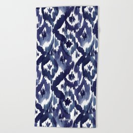 Indigo Blue Ikat Beach Towel