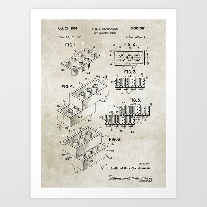 Lego/patent Art Print